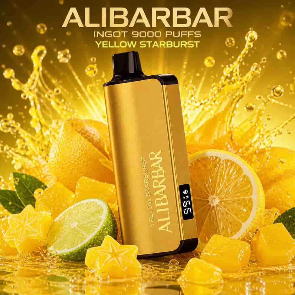 ALIBARBAR INGOT 9000 PUFFS-Yellow Starburst